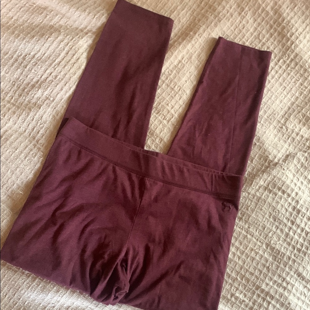 PINK Victoria's Secret Burgundy Leggings